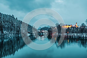 Panoramic view of FÃÂ¼ssen in Bavaria in winter photo