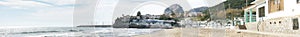 Panoramic view of the Garraf beach, Barcelona