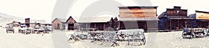 Panoramic view of Ghost Town, Cody, Wyoming, United States