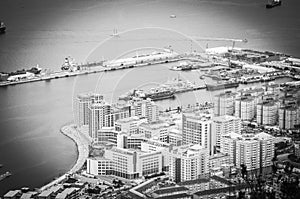 Panoramic view of gibraltar city and surrenders