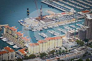 Panoramic view of gibraltar city and surrenders