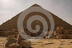 Panoramic view from Giza Desert, Architecture and historical place from Egypt, El Cairo 2018 photo