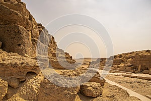 Panoramic view from Giza Desert, Architecture and historical place from Egypt, El Cairo 2018 photo