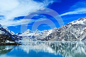 Panoramic view of Glacier Bay national Park. Alaska photo