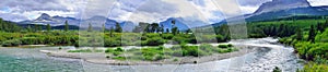 Panoramic view of the Glacier National Park