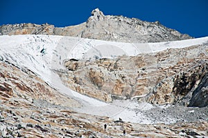 Panoramico da ghiacciaio più vicino Alpi Attraverso viaggio 