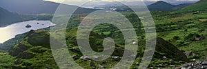 Panoramic view of goats grazing at Healy Pass, Cork, Ireland