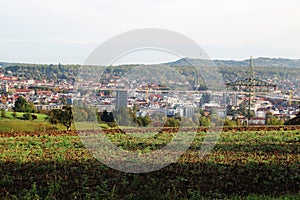 The panoramic view of Goeppingen, Germany