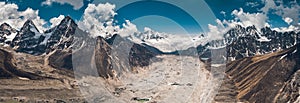 Panoramic view in the Gokyo Lakes region. Nepal. photo