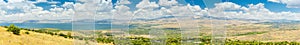 Panoramic View Of Golan Heights and the Galilee and The Sea of Galilee, also called Lake Tiberias