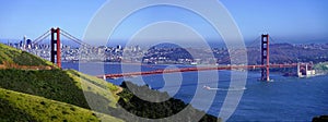 Panoramic view of Golden Gate Bridge, San Francisco