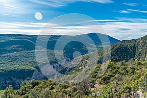 Panoramic view of the Gorges du Verdon, Grand Canyon, France