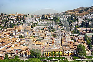 Panoramic view of Granada, Spain