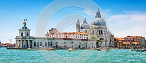 Panoramic view of the Grand Canal in Venice, Italy