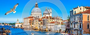 Panoramic view of Grand Canal in Venice, Italy