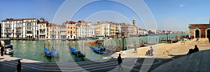 Panoramic view on Grand Canal in Venice, Italy.