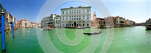 Panoramic view on Grand Canal in Venice, Italy.