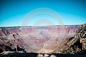 Panoramic View of the Grand Canyon as Seen from the South Rim on a Bright, Clear Autumn Afternoon