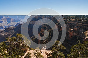 Panoramic View Grand Canyon Layers, Plateaus and Cliffs, Arizona