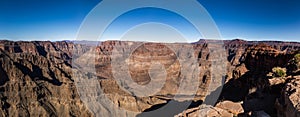 Panoramic view of Grand Canyon West Rim and Colorado River - Arizona, USA