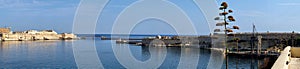 A panoramic view of the Grand Harbour. Malta.