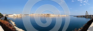 A panoramic view of the Grand Harbour (Port of Valletta). Malta