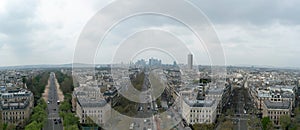 panoramic view of Grande-Armee Avenue in Paris