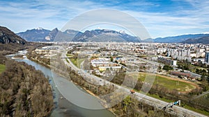 Panoramic view of Grenoble conurbation from Echirolles photo
