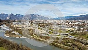 Panoramic view of Grenoble conurbation from Echirolles photo