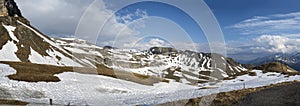 Panoramic view of Grossglockner High Alpine Road in the austrian alps