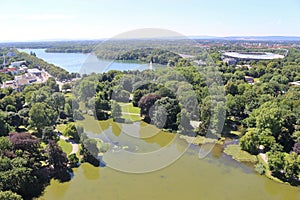 Panoramic view of Hanover, Germany.