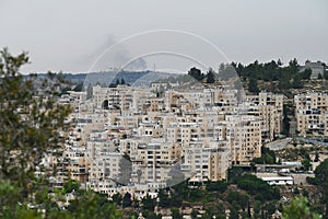 Panoramic view of Har Nof neighborhood