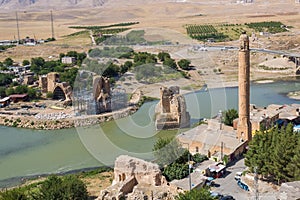 Panoramic view of Hasankeyf, Turkey