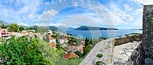 Panoramic view of Herceg Novi and the Bay from the fortress wall