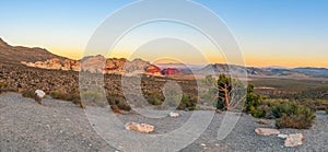 Panoramic view from High Point Overlook.Red Rock Canyon National Conservation Area.Nevada.USA