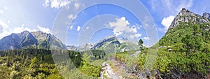 Panoramic view of High Tatras Mountains in Slovakia