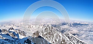 Panoramatický výhľad na Vysoké Tatry, Slovensko