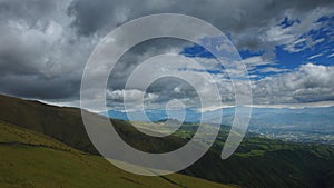 Panoramic view of highlands in the area near the village of Checa