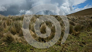 Panoramic view of highlands in the area near the village of Checa