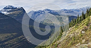 Panoramic View from Highline Trail, Glacier National Park