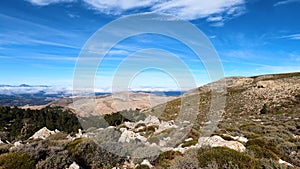 Panoramic view from the hiking trail to Torrecilla peak, Sierra de las Nieves national park