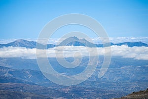 Panoramic view from the hiking trail to Torrecilla peak, Sierra de las Nieves national park photo