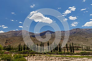 Panoramic view of the hills in in Uquia, province of Jujuy, Argentina