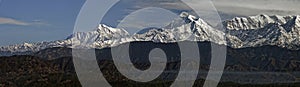 Panoramic view of a Himalayan pick Trishul in mountain ranges