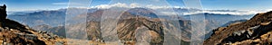 Panoramic view of himalayas range from Pikey peak