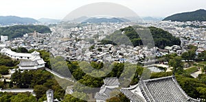 Panoramic view of Himeji City, Hy go, Honshu Island, Japan