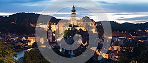 Panoramatický z město z český slavný český hrad dědictví stránky 1992 