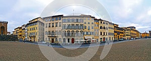 Panoramic view of historical buildings view from pitti palace florence