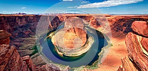 Panoramic view of Horseshoe Bend photo