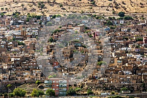 Panoramic view of houses of the city of Mardin, Turkey